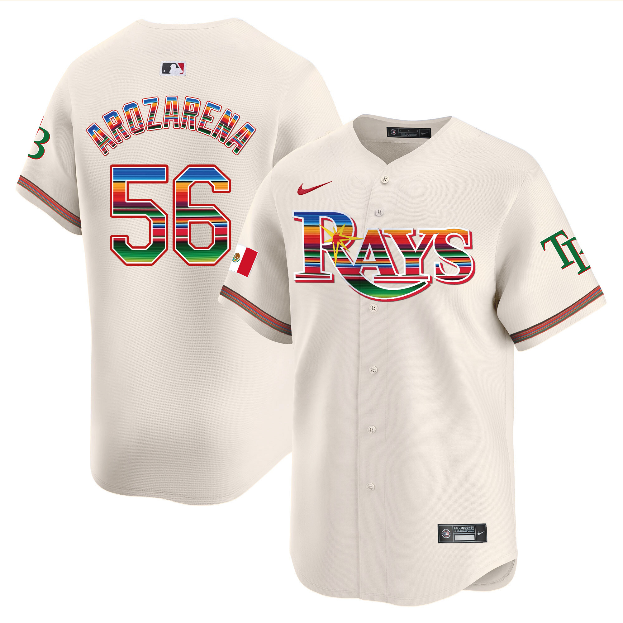 Randy Arozarena Men's Tampa Bay Rays Mexico Vapor Premier Limited Cream Jersey