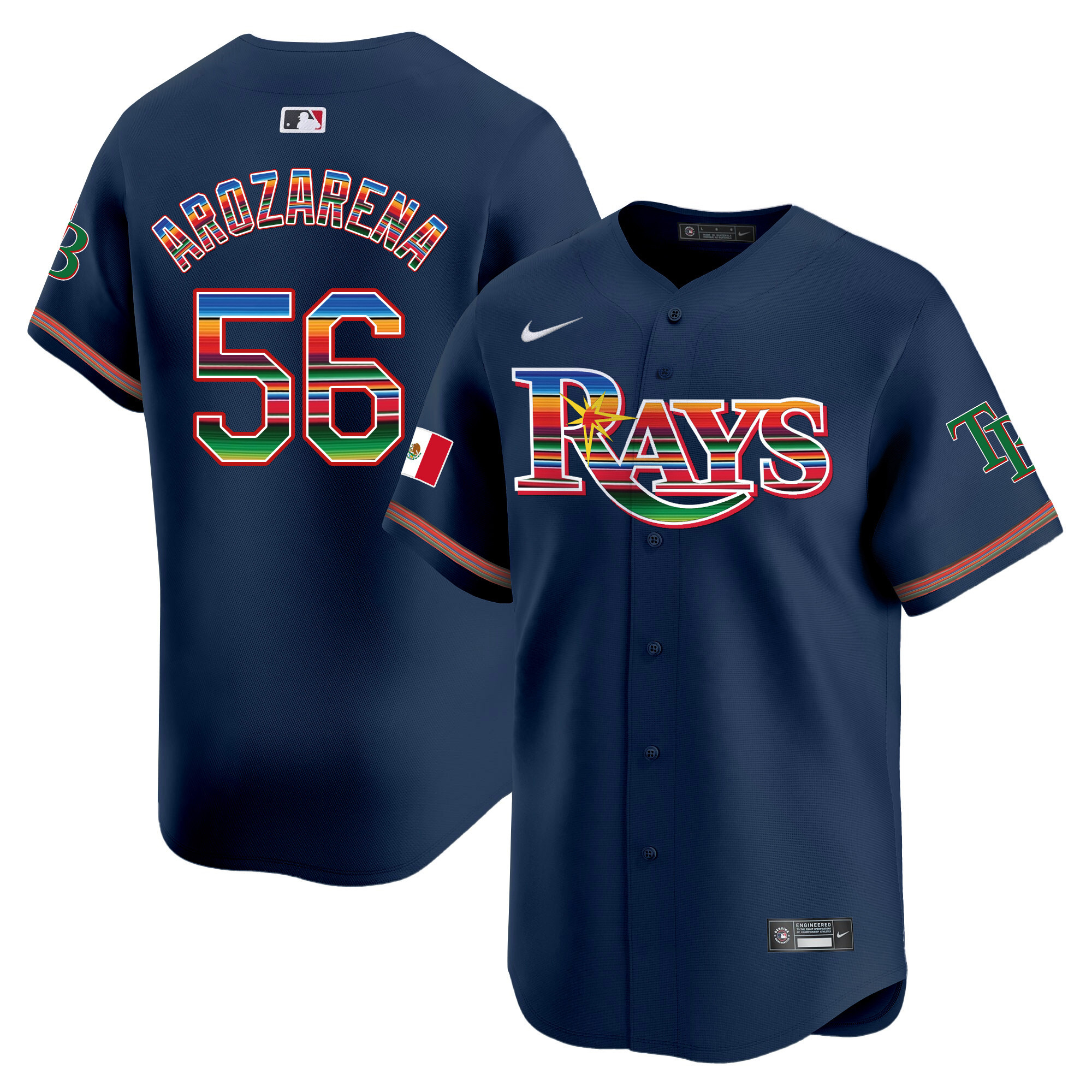 Randy Arozarena Men's Tampa Bay Rays Mexico Vapor Premier Limited Navy Jersey