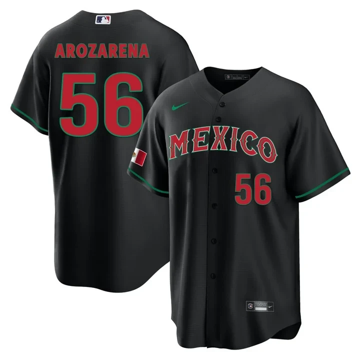 Randy Arozarena Tampa Bay Rays Mexico Collection Black Jersey