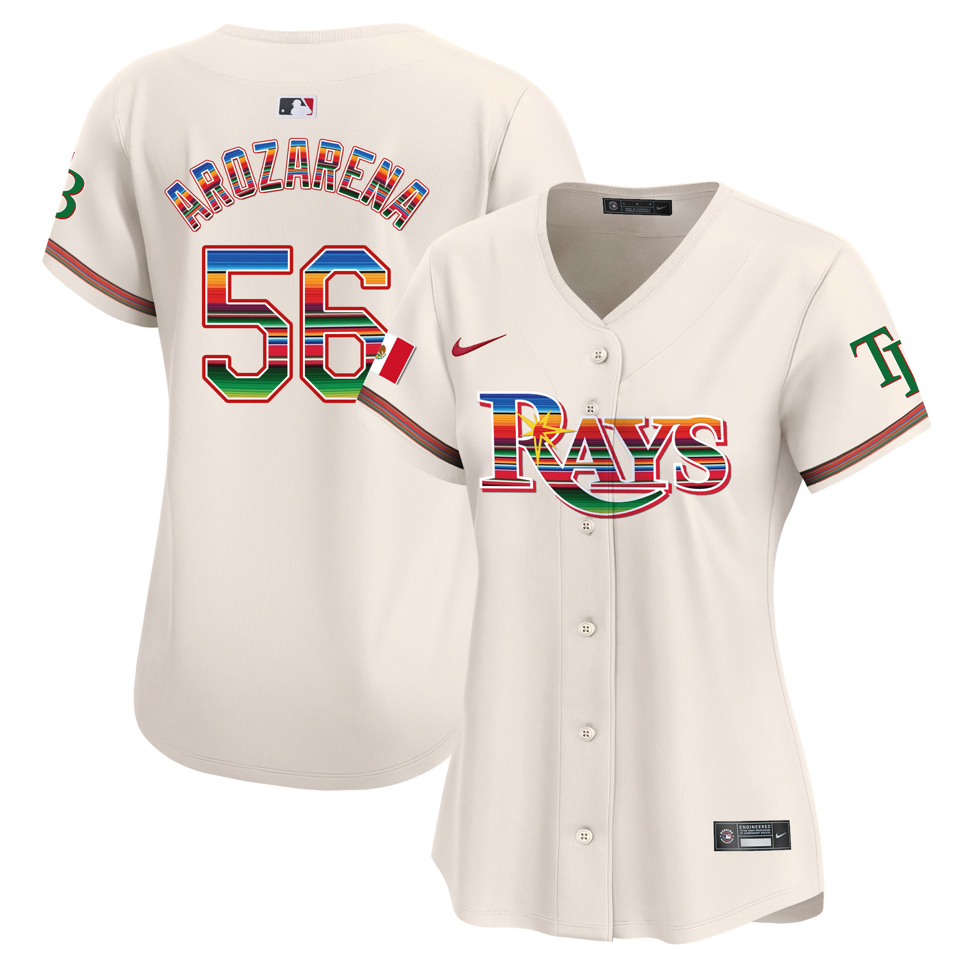 Randy Arozarena Women's Tampa Bay Rays Mexico Vapor Premier Limited Cream Jersey
