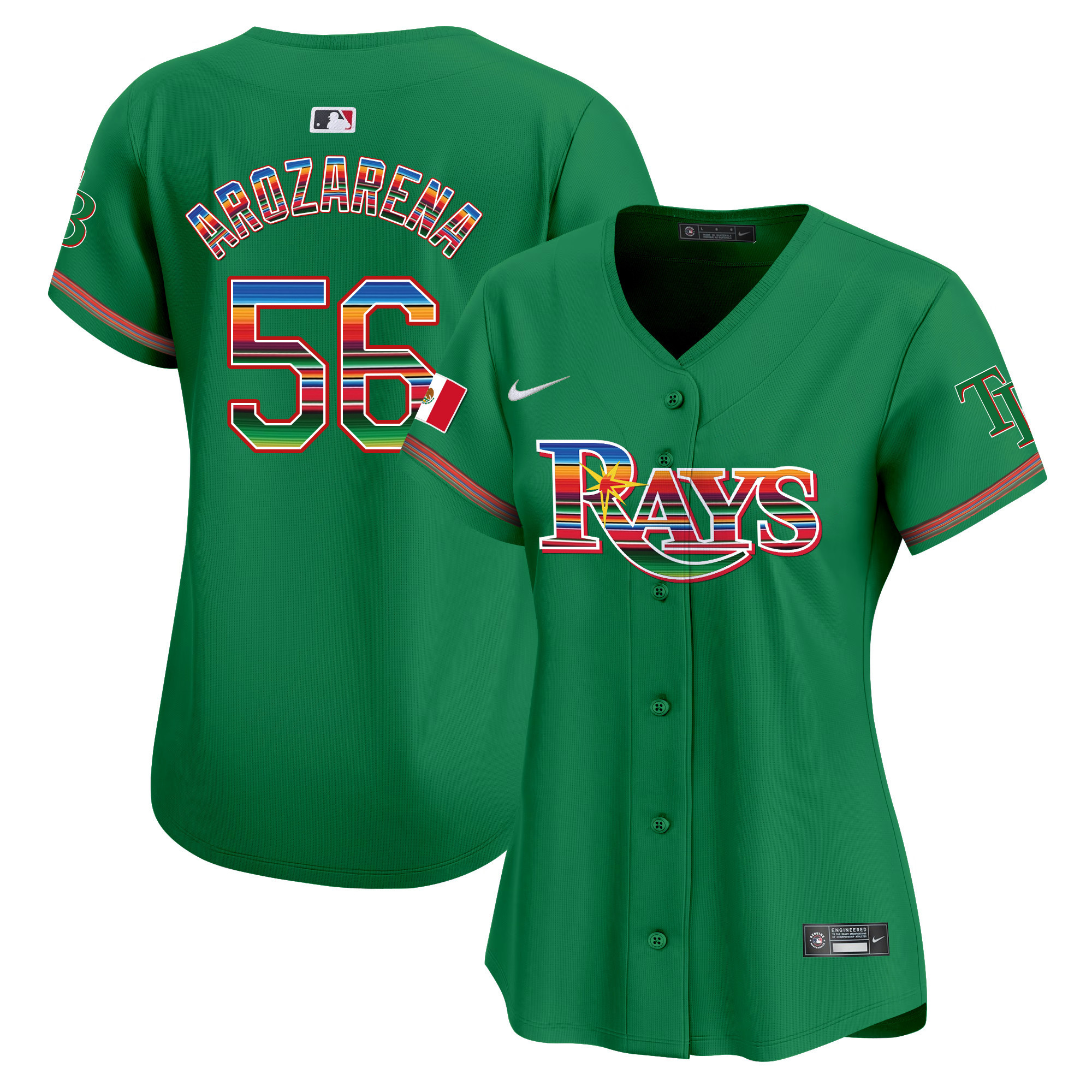 Randy Arozarena Women's Tampa Bay Rays Mexico Vapor Premier Limited Green Jersey