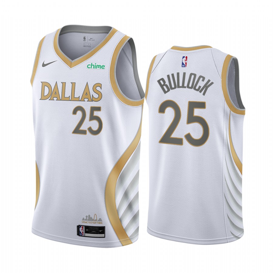 Reggie Bullock Dallas Mavericks White City Edition #25 Jersey Trade
