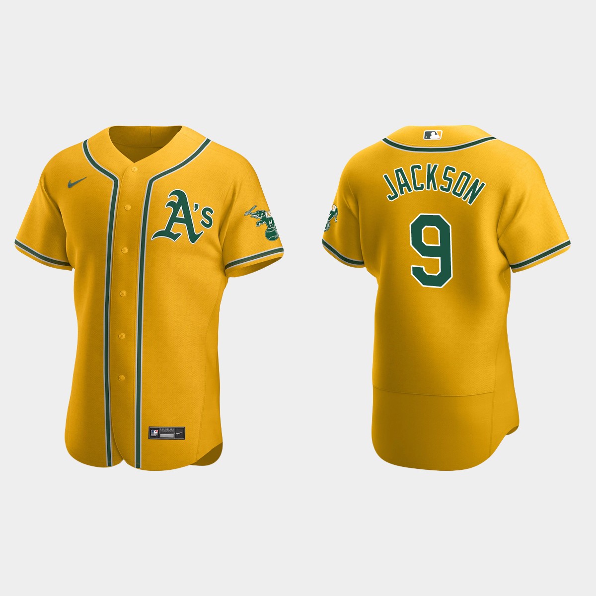 Reggie Jackson #9 Oakland Athletics Jersey - Gold