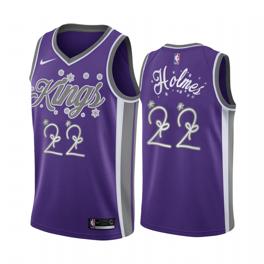 Richaun Holmes Sacramento Kings Christmas Night Purple Jersey Festive Special Edition