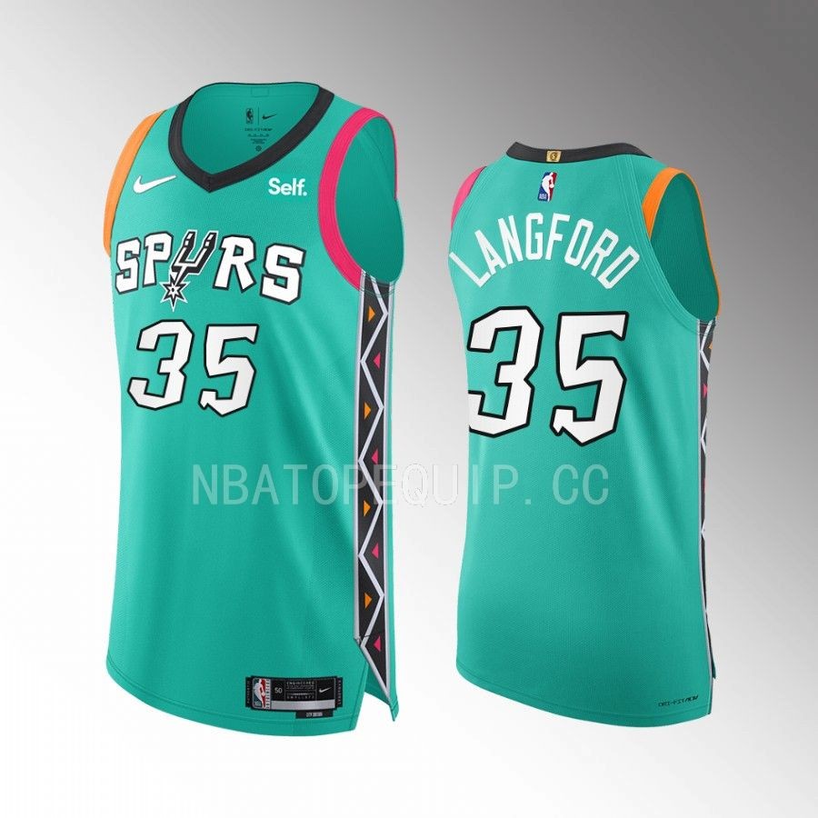 Romeo Langford San Antonio Spurs #35 City Edition Jersey Teal