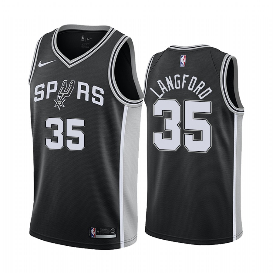 Romeo Langford San Antonio Spurs Black #35 Icon Edition Jersey Trade