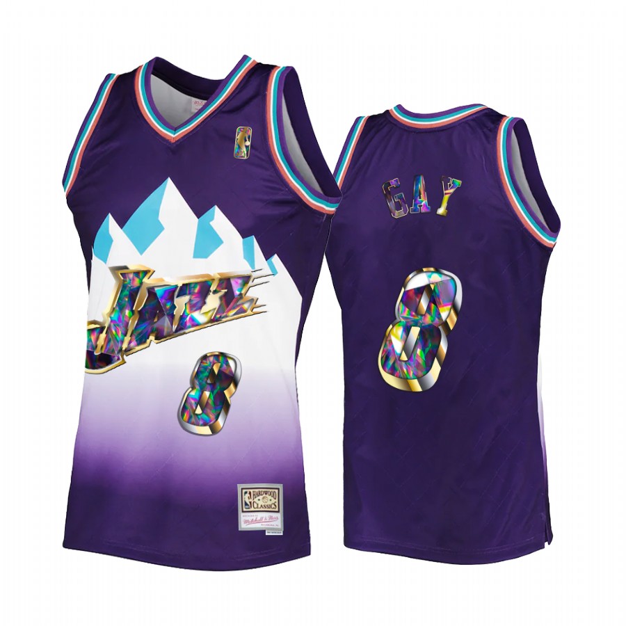 Rudy Gay #8 Utah Jazz 75th Anniversary Diamond Jersey Purple