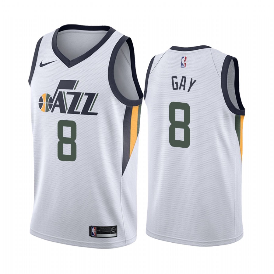 Rudy Gay Utah Jazz Association Edition White #8 Jersey