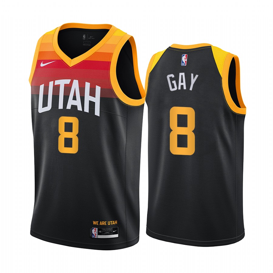 Rudy Gay Utah Jazz City Edition Black #8 Jersey