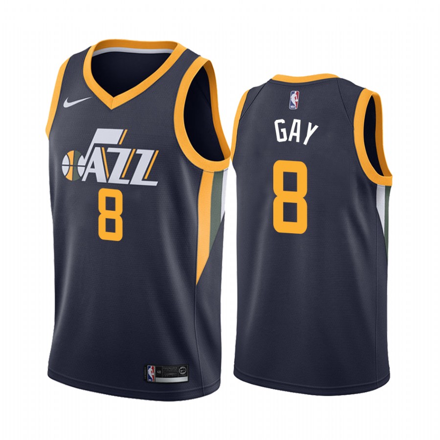 Rudy Gay Utah Jazz Icon Edition Navy #8 Jersey