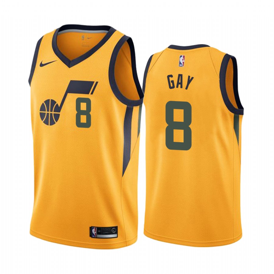 Rudy Gay Utah Jazz Statement Edition Gold #8 Jersey