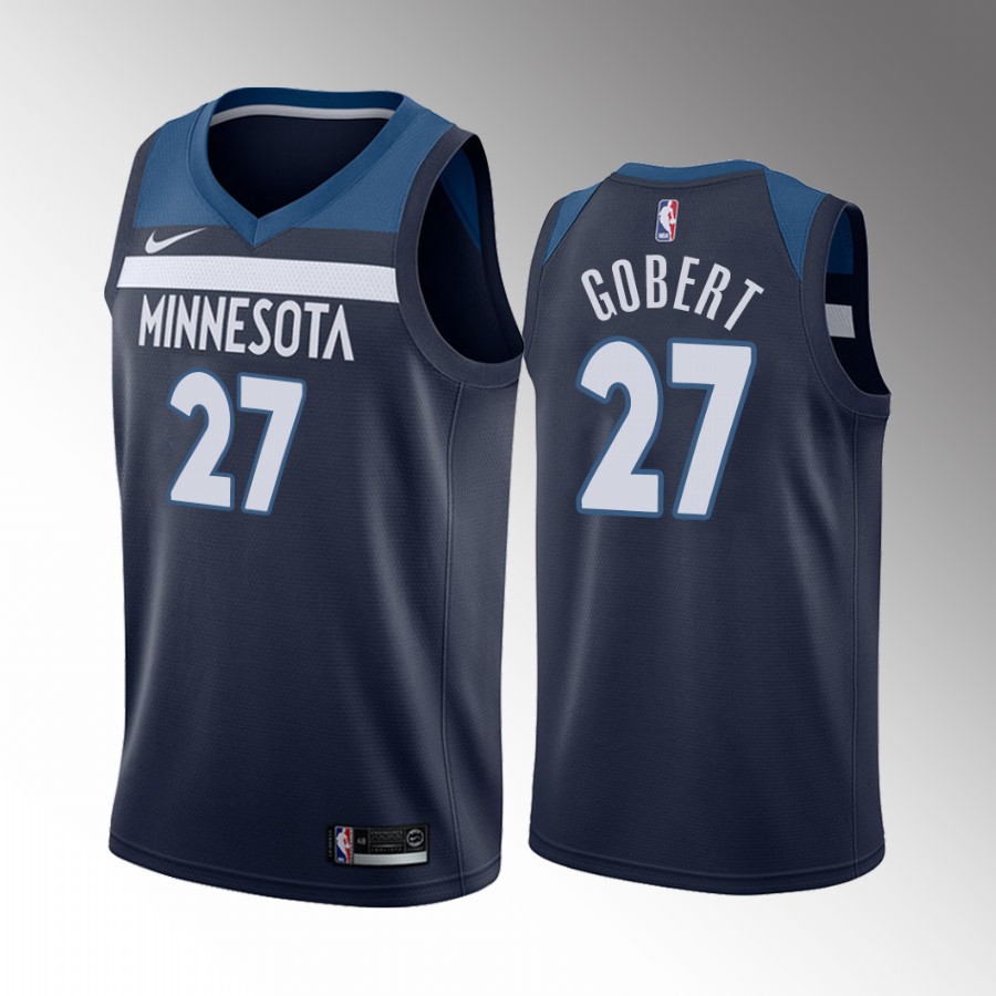 Rudy Gobert #27 Minnesota Timberwolves Icon Edition Navy Jersey