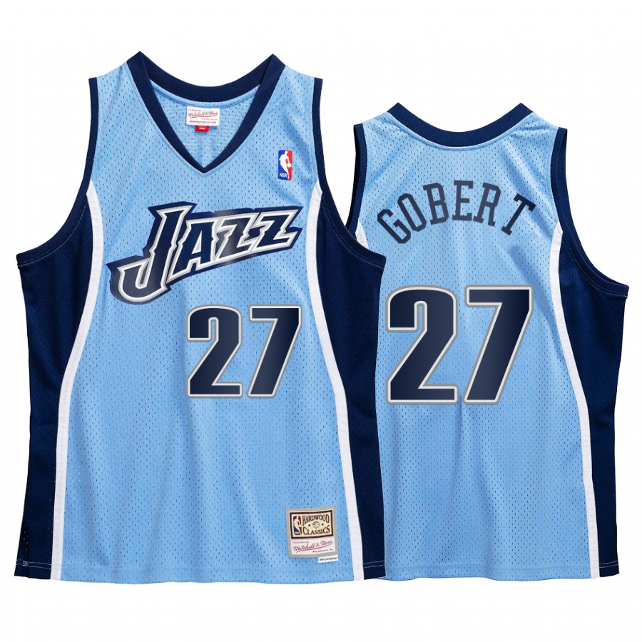 Rudy Gobert #27 Utah Jazz Blue Hardwood Classics Jersey