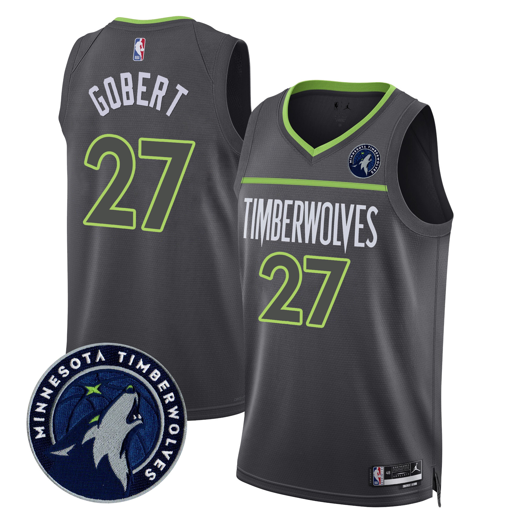 Rudy Gobert Men's Minnesota Timberwolves Swingman V2 Statement Jersey - All Stitched