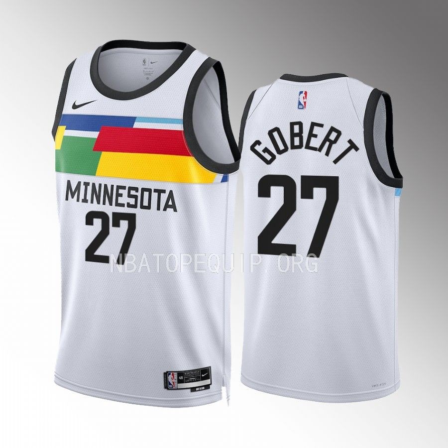 Rudy Gobert Minnesota Timberwolves City Edition White #27 Jersey Swingman