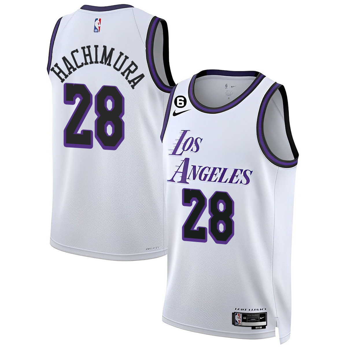 Rui Hachimura Men's Los Angeles Lakers Collection City Jersey - All Stitched