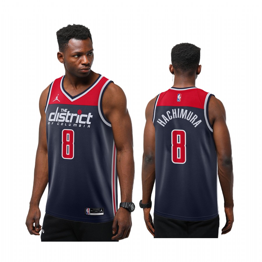 Rui Hachimura Washington Wizards Navy Statement New Season Jersey