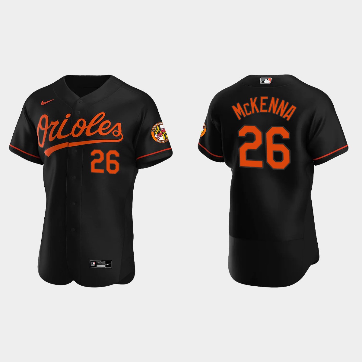 Ryan McKenna Baltimore Orioles Alternate Jersey - Black