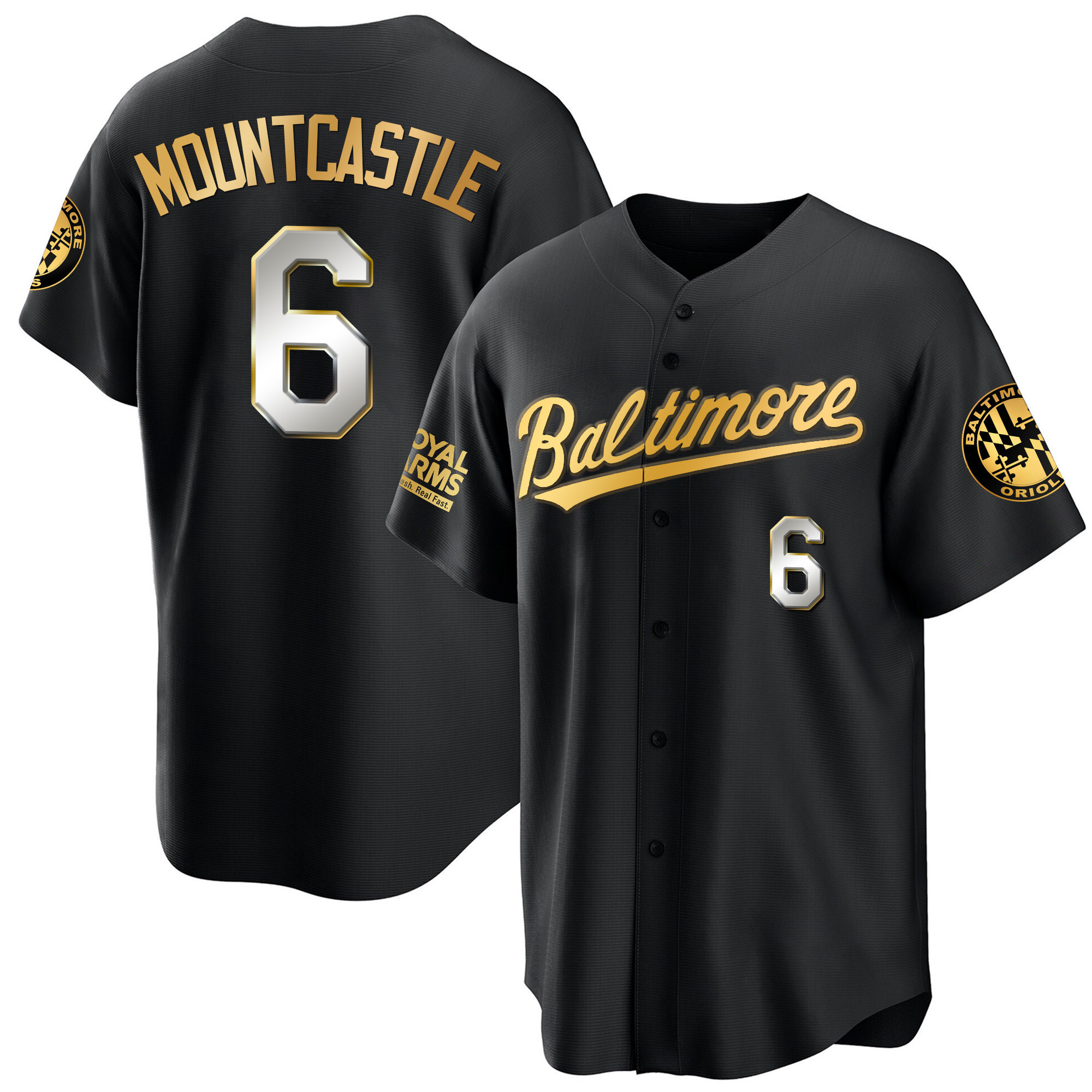 Ryan Mountcastle Men’s Baltimore Orioles Gold Cool Black Limited Jersey - All Stitched