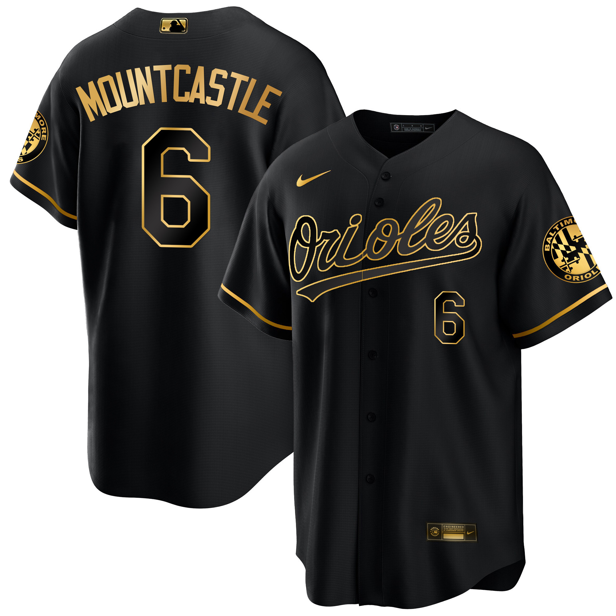 Ryan Mountcastle Men’s Baltimore Orioles Special Gold Cool Black Gold Jersey - All Stitched