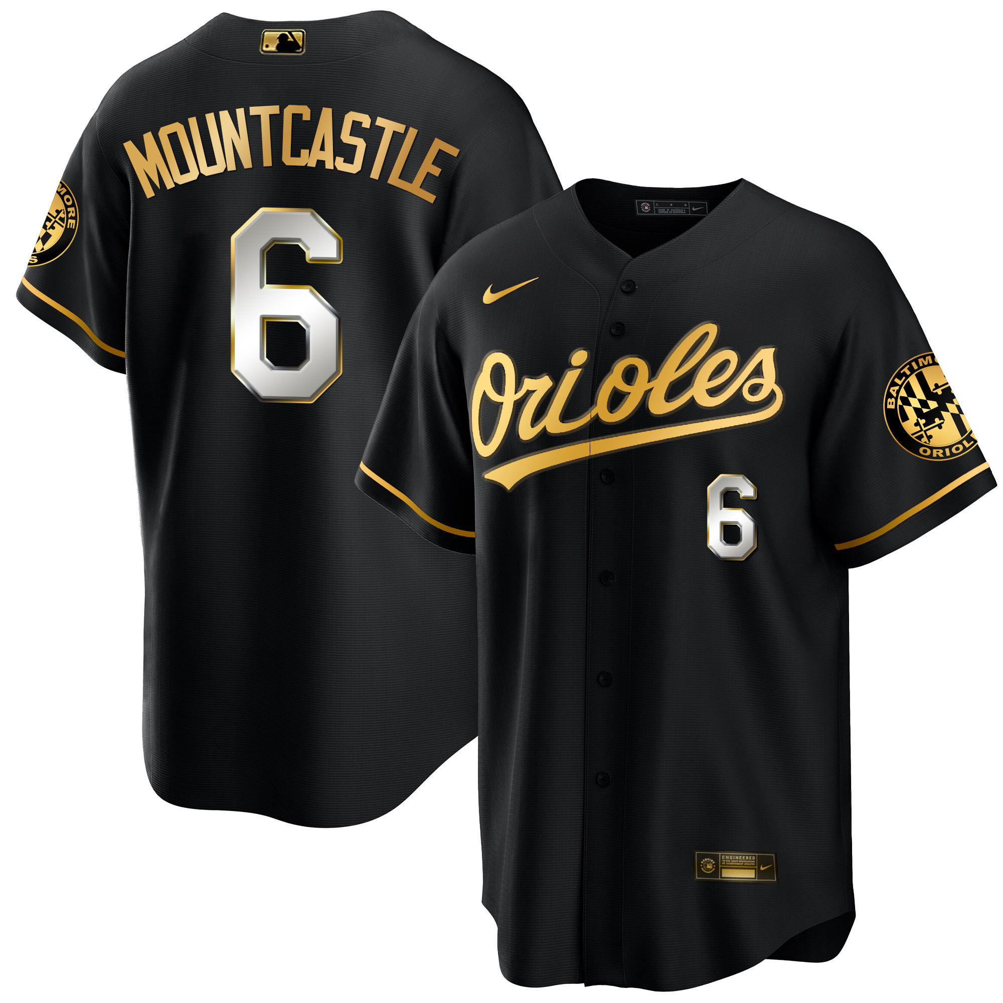 Ryan Mountcastle Men’s Baltimore Orioles Special Gold Cool Black Limited Jersey - All Stitched