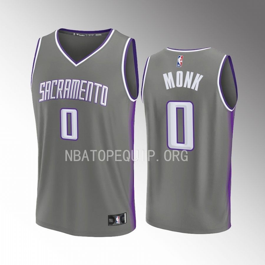 Sacramento Kings #0 Malik Monk City Edition Jersey Fastbreak Grey