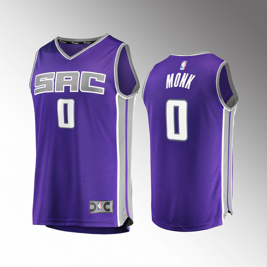 Sacramento Kings #0 Malik Monk Icon Edition Jersey Fast Break Purple