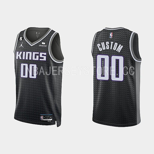 Sacramento Kings 00 Custom Statement Edition Black Men Jersey