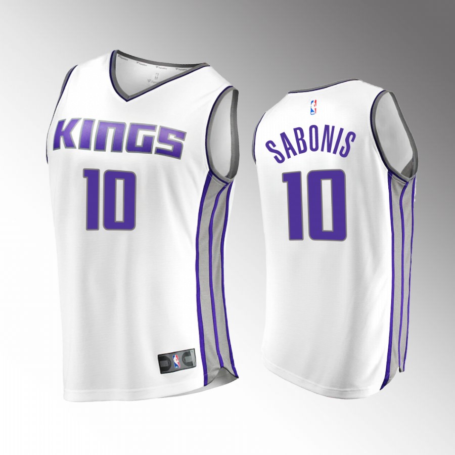 Sacramento Kings #10 Domantas Sabonis Association Edition Jersey White
