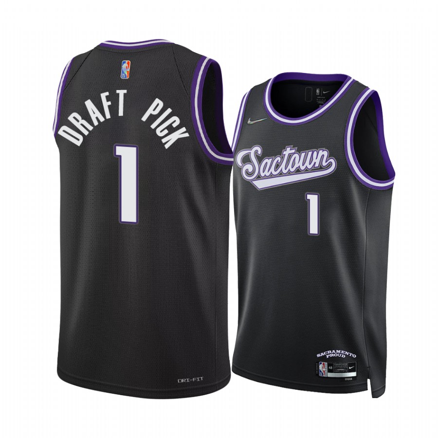 Sacramento Kings Draft First Round Pick No.1 Jersey Black Men