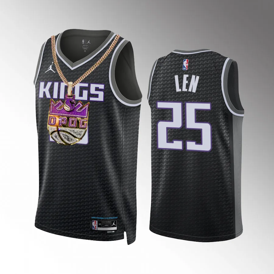 Sacramento Kings DPOG Alex Len Black #25 Jersey Chain