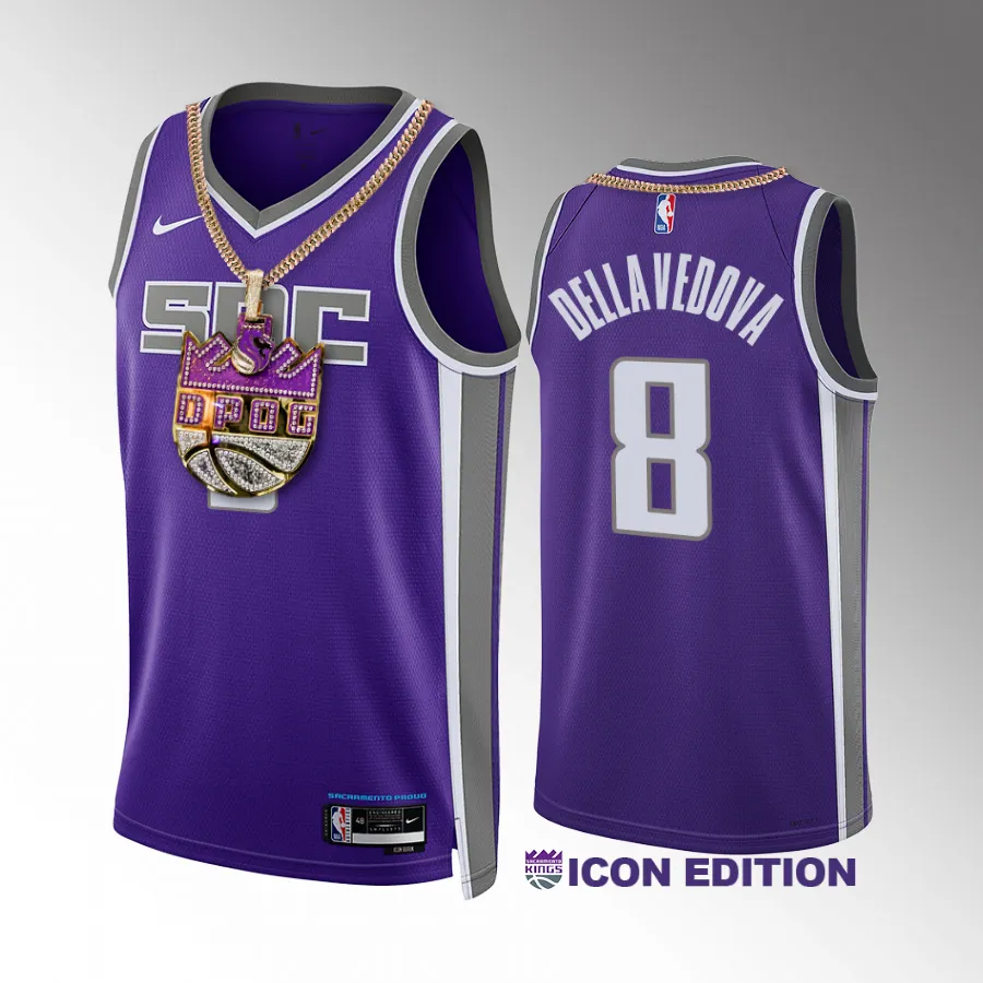 Sacramento Kings DPOG Matthew Dellavedova Purple #8 Jersey Chain