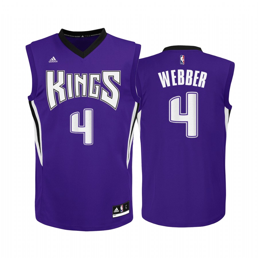 Sacramento Kings Chris Webber #4 Purple Hardwood Classics Jersey
