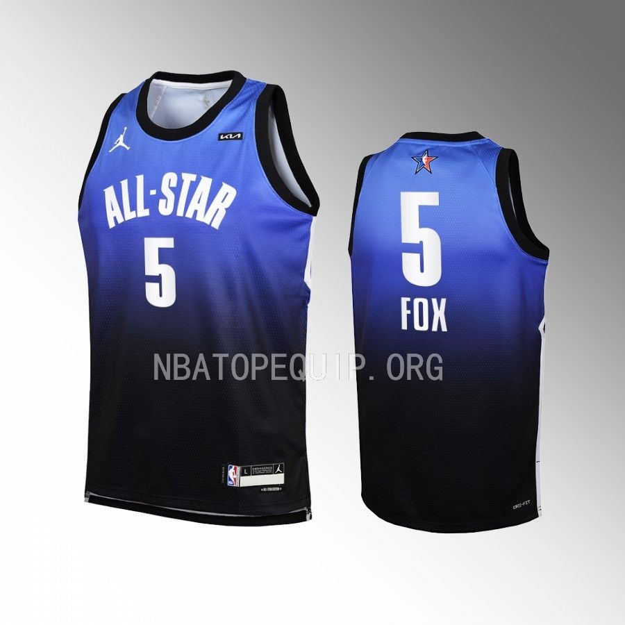 Sacramento Kings De'Aaron Fox All-Star Youth Blue Jersey #5 Team 1
