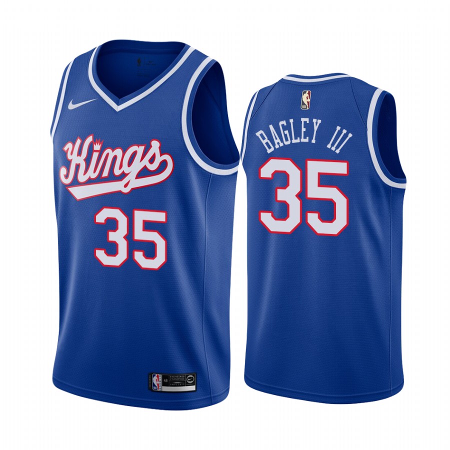 Sacramento Kings Marvin Bagley III #35 Blue Throwback Jersey