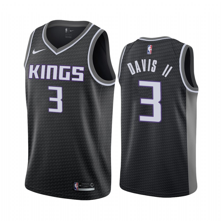 Sacramento Kings Terence Davis #3 Black Statement Edition Jersey