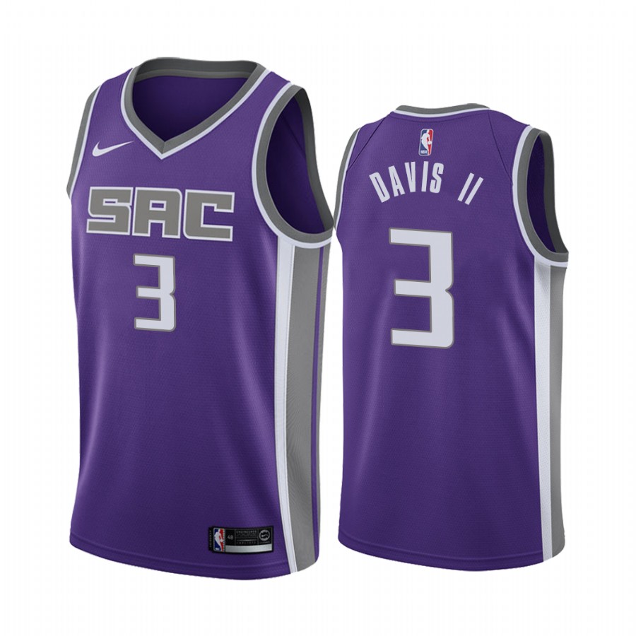 Sacramento Kings Terence Davis #3 Purple Icon Edition Jersey