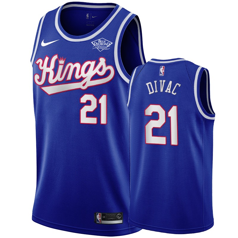 Sacramento Kings Vlade Divac #21 Blue Throwback Jersey