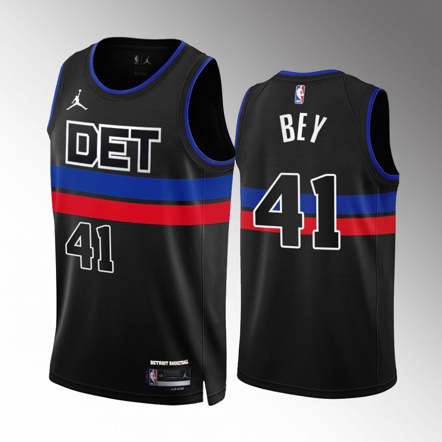 Saddiq Bey Detroit Pistons Black #41 Statement Edition Jersey Swingman