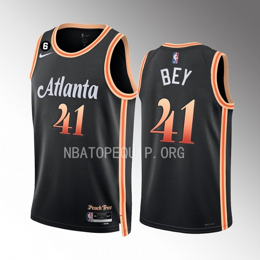Saddiq Bey Atlanta Hawks #41 Black Jersey City Edition Swingman
