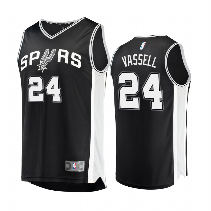 San Antonio Spurs #24 Devin Vassell Jersey Black Draft