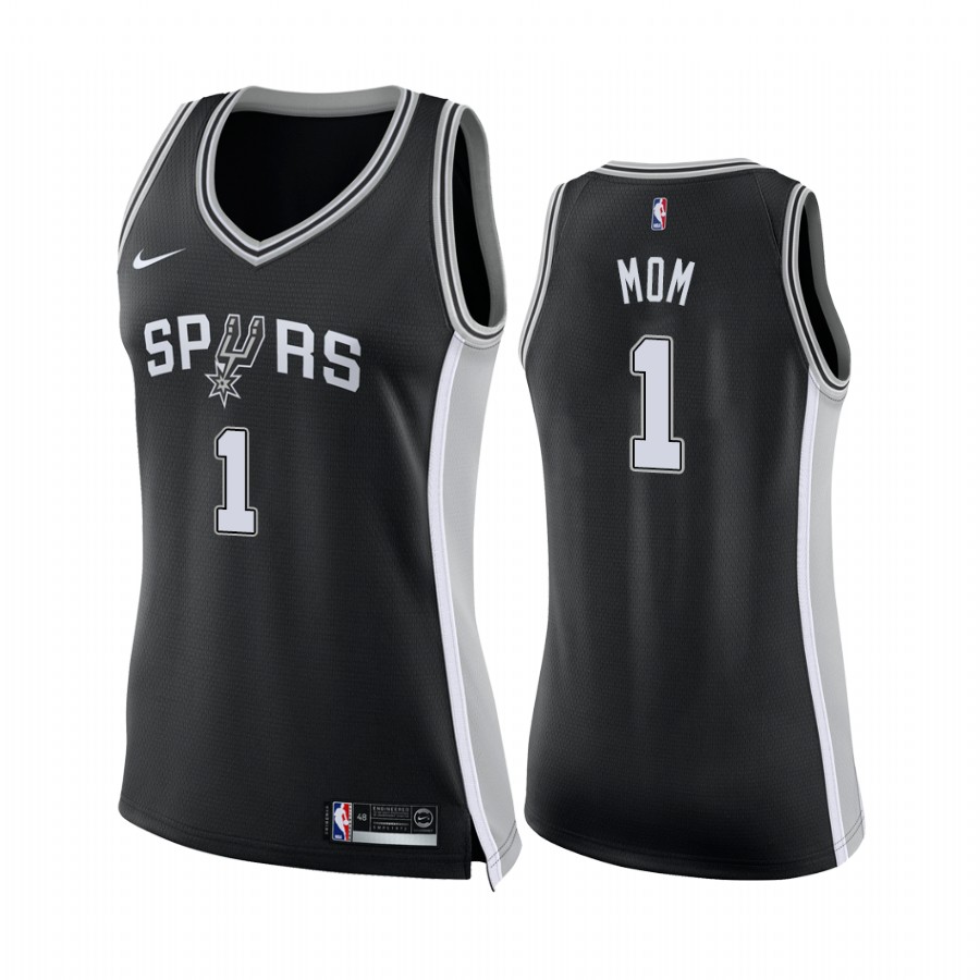 San Antonio Spurs Black NO.1 Mom Jersey Mothers Day Women
