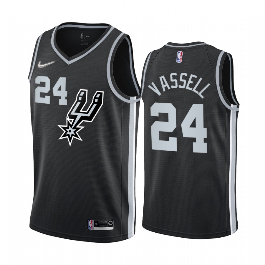 San Antonio Spurs Devin Vassell #24 Black Earned Edition Jersey Swingman