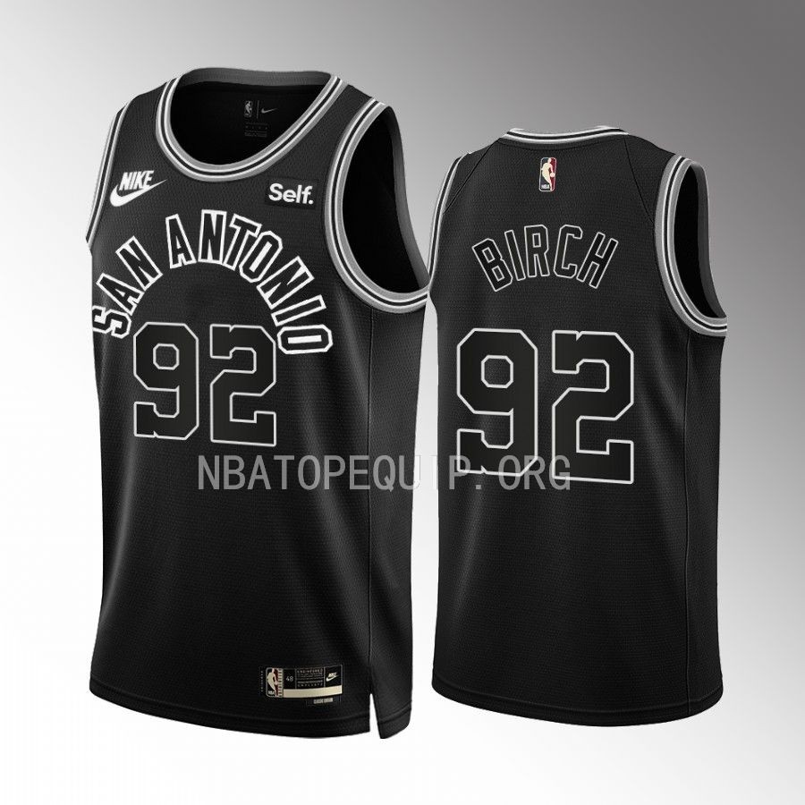 San Antonio Spurs Khem Birch Classic Edition Black #92 Jersey Swingman