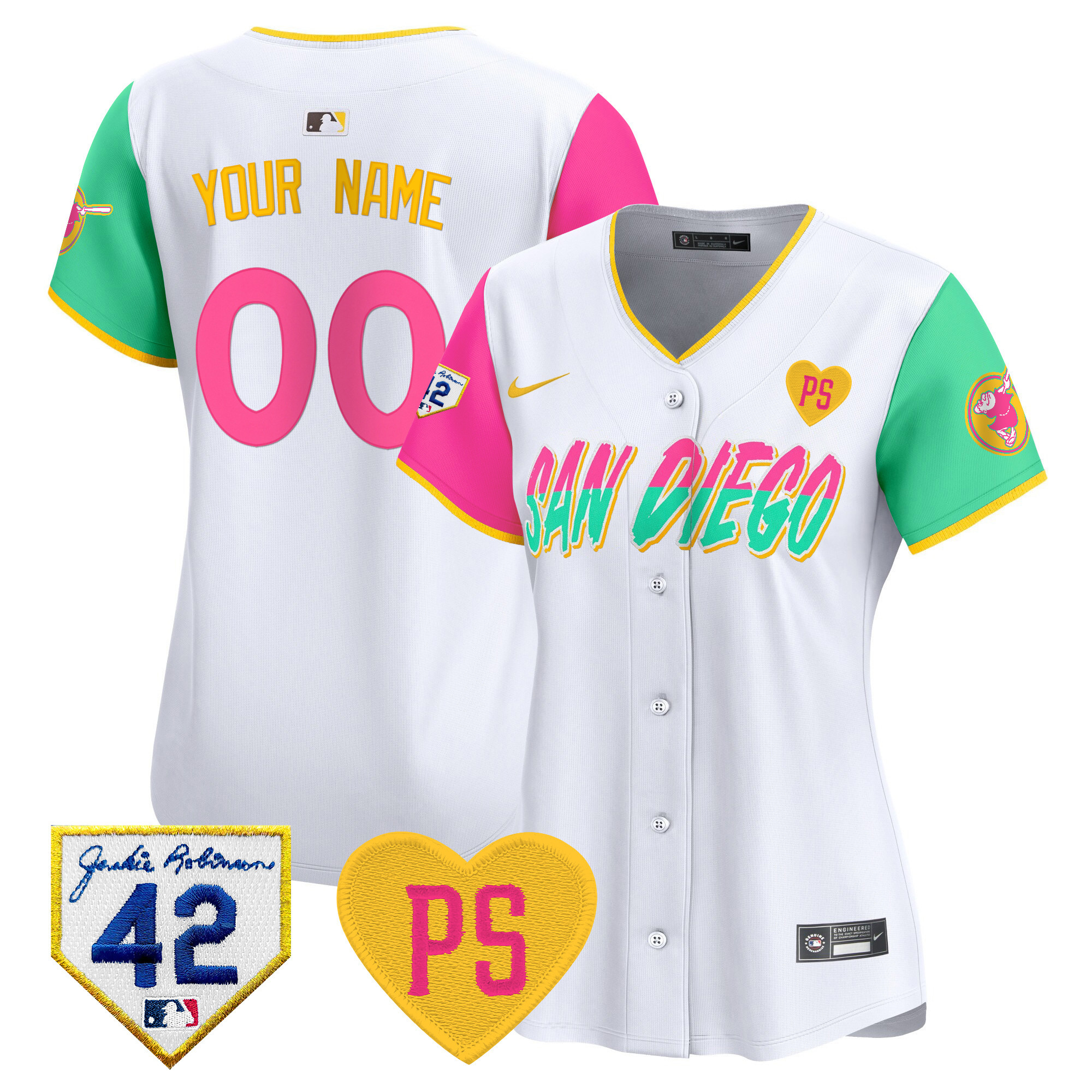San Diego Padres "For Peter" & Robinson Patch Vapor Premier Limited Custom City Connect Jersey