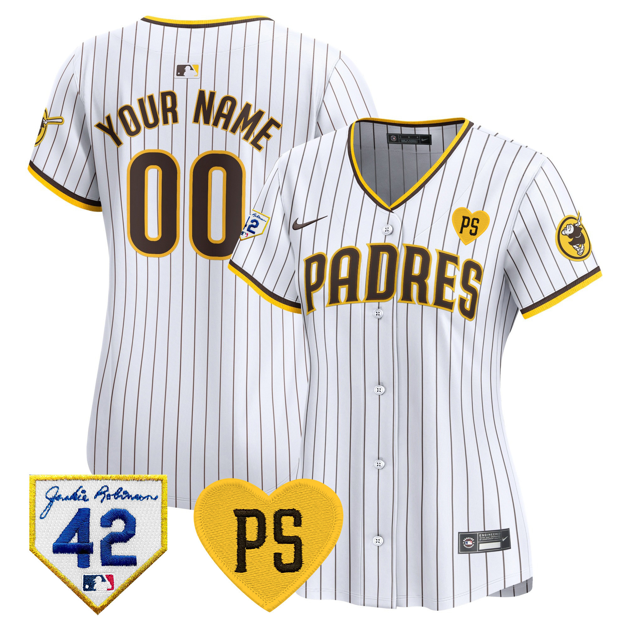 San Diego Padres "For Peter" & Robinson Patch Vapor Premier Limited Custom White Jersey