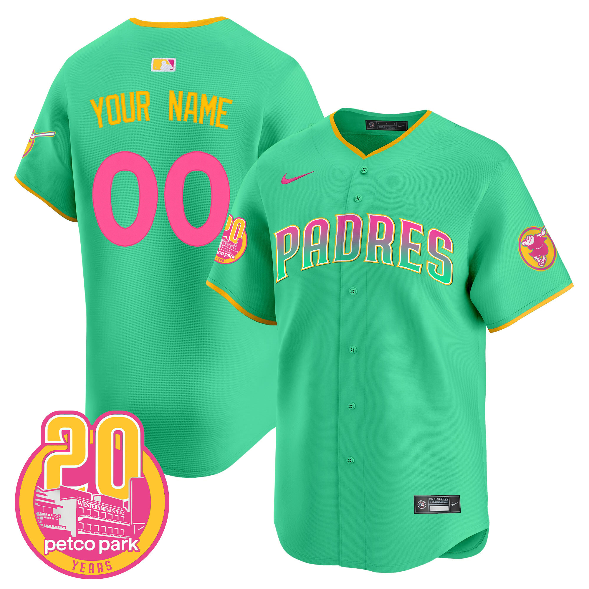 San Diego Padres San Diego City Style Vapor Premier Limited Custom Aqua Jersey