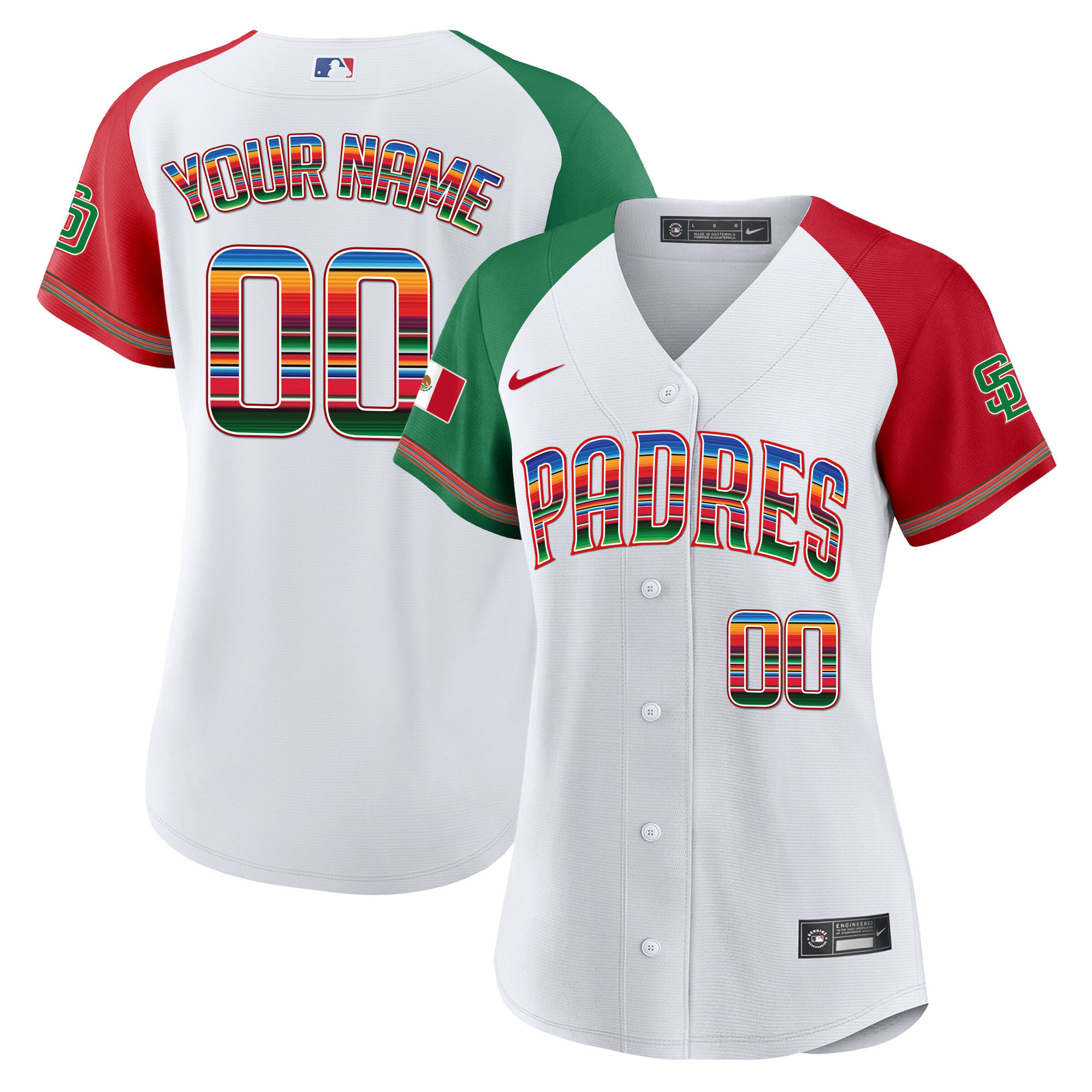 San Diego Padres Mexico Cool Base Limited Custom Alternate Jersey