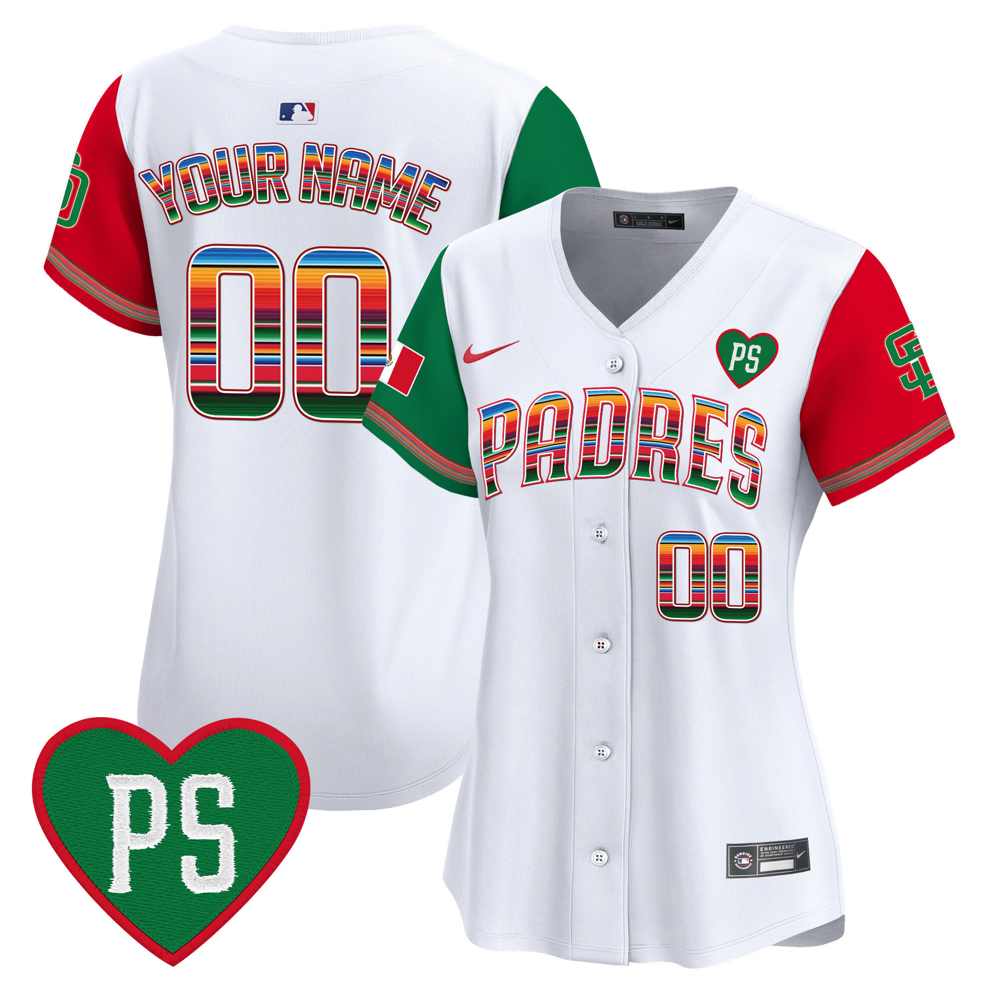 San Diego Padres Mexico "For Peter" Patch Vapor Premier Limited Custom Color Sleeves Jersey