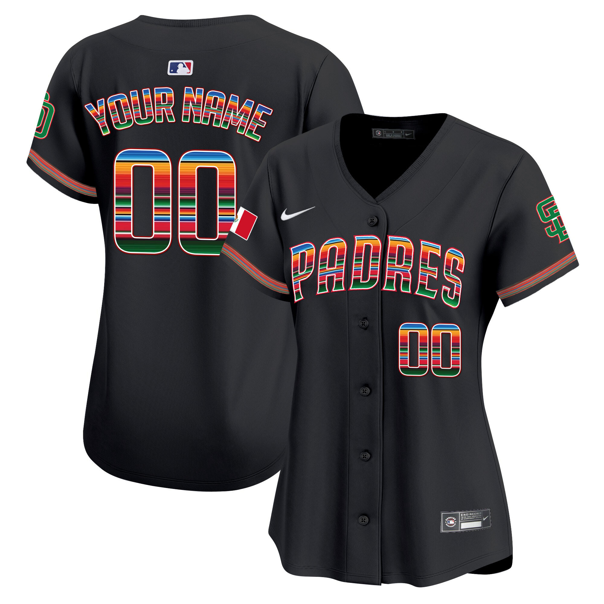 San Diego Padres Mexico Premier Limited Custom Black Jersey